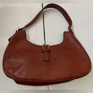 Prada Shoulder Bag Leather Dark Brown 00s Archive Vintage 21cm×31cm×9cm NNAr97